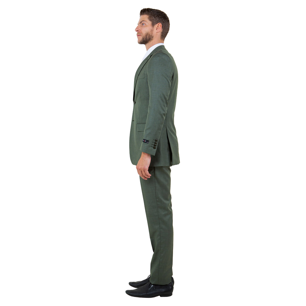 Men's Hybrid-Fit 3pc Sharkskin Suit w/ Expandable Waistband