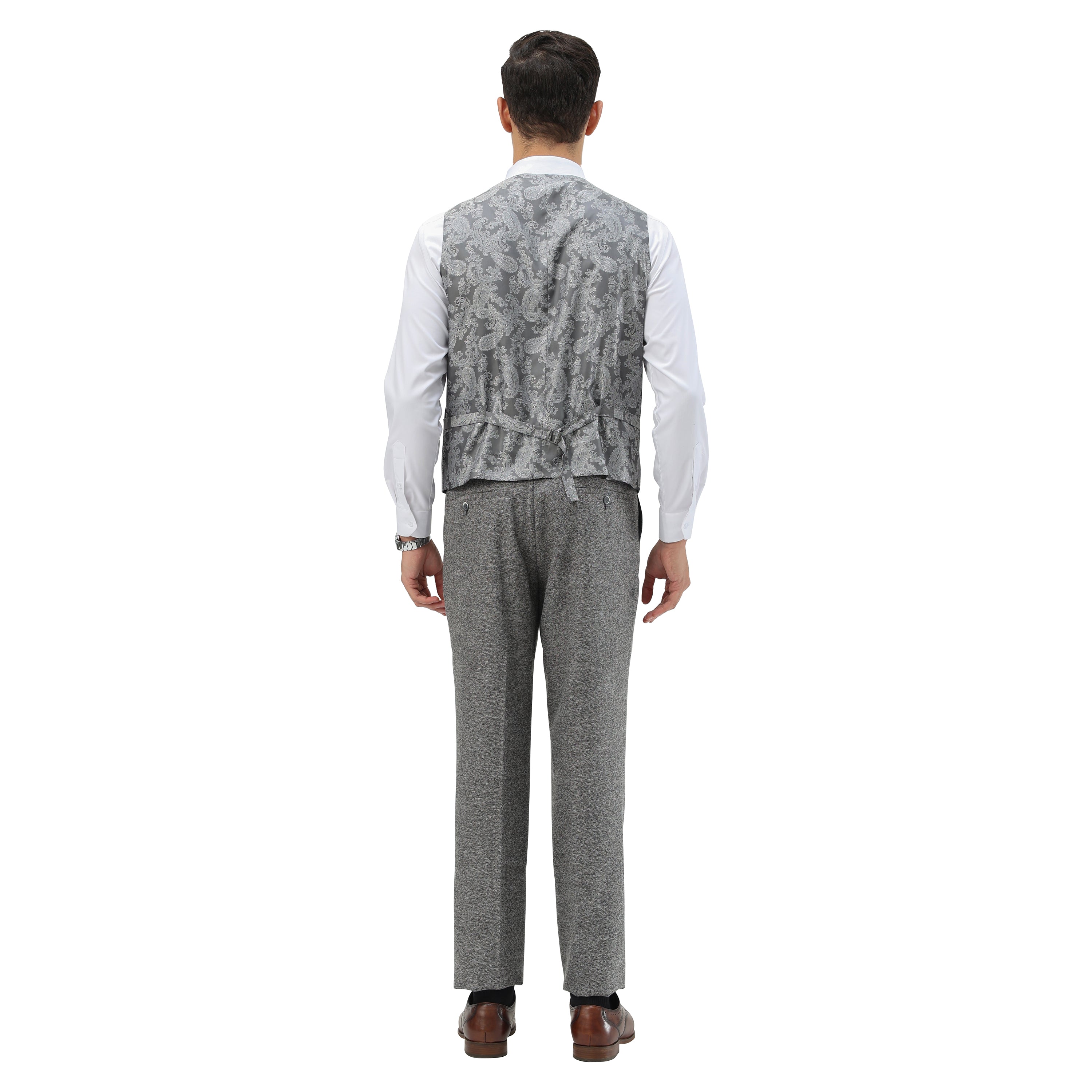 3PC Tweed Suit w/ Expandable Waistband