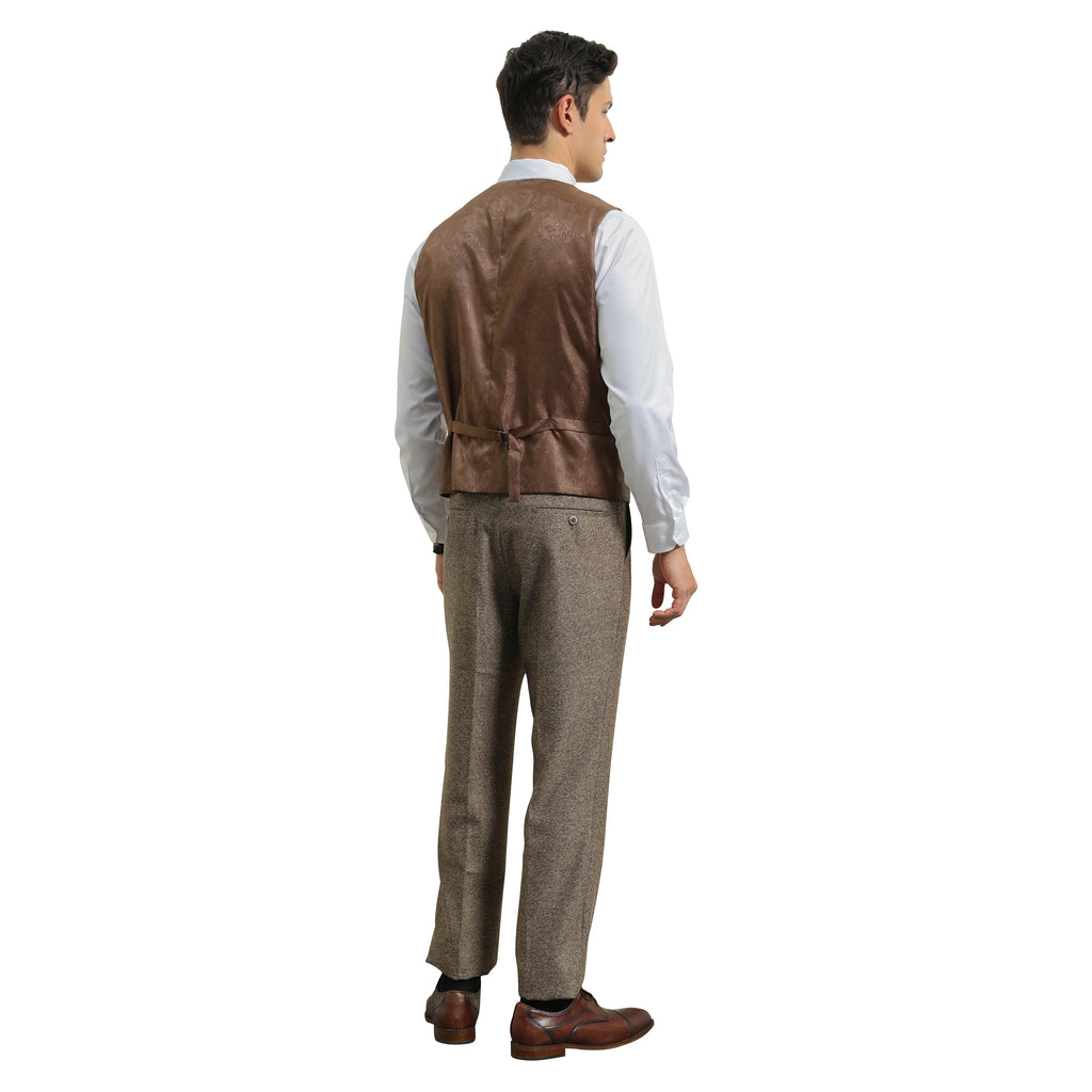 3PC Tweed Suit w/ Expandable Waistband
