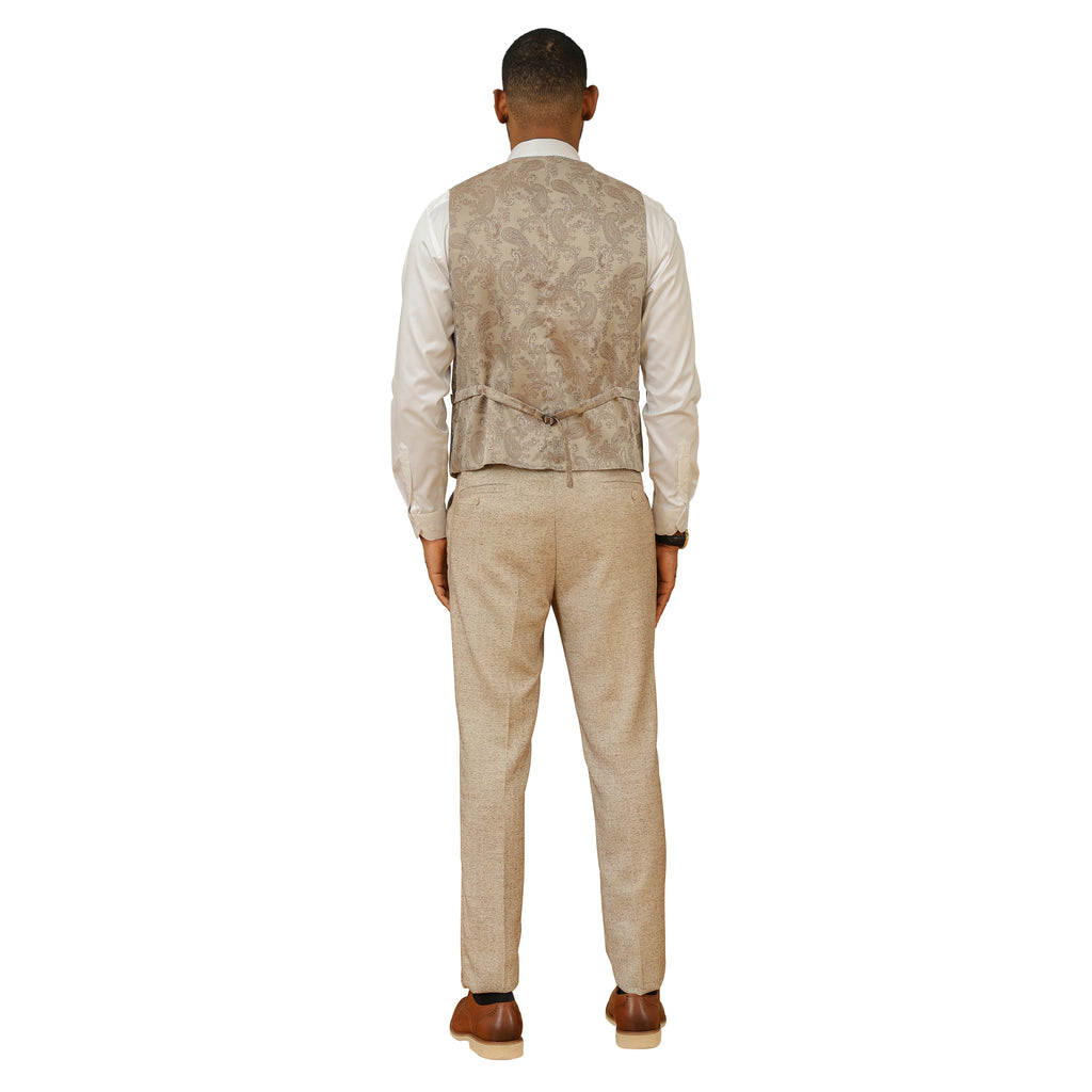 3PC Tweed Suit w/ Expandable Waistband