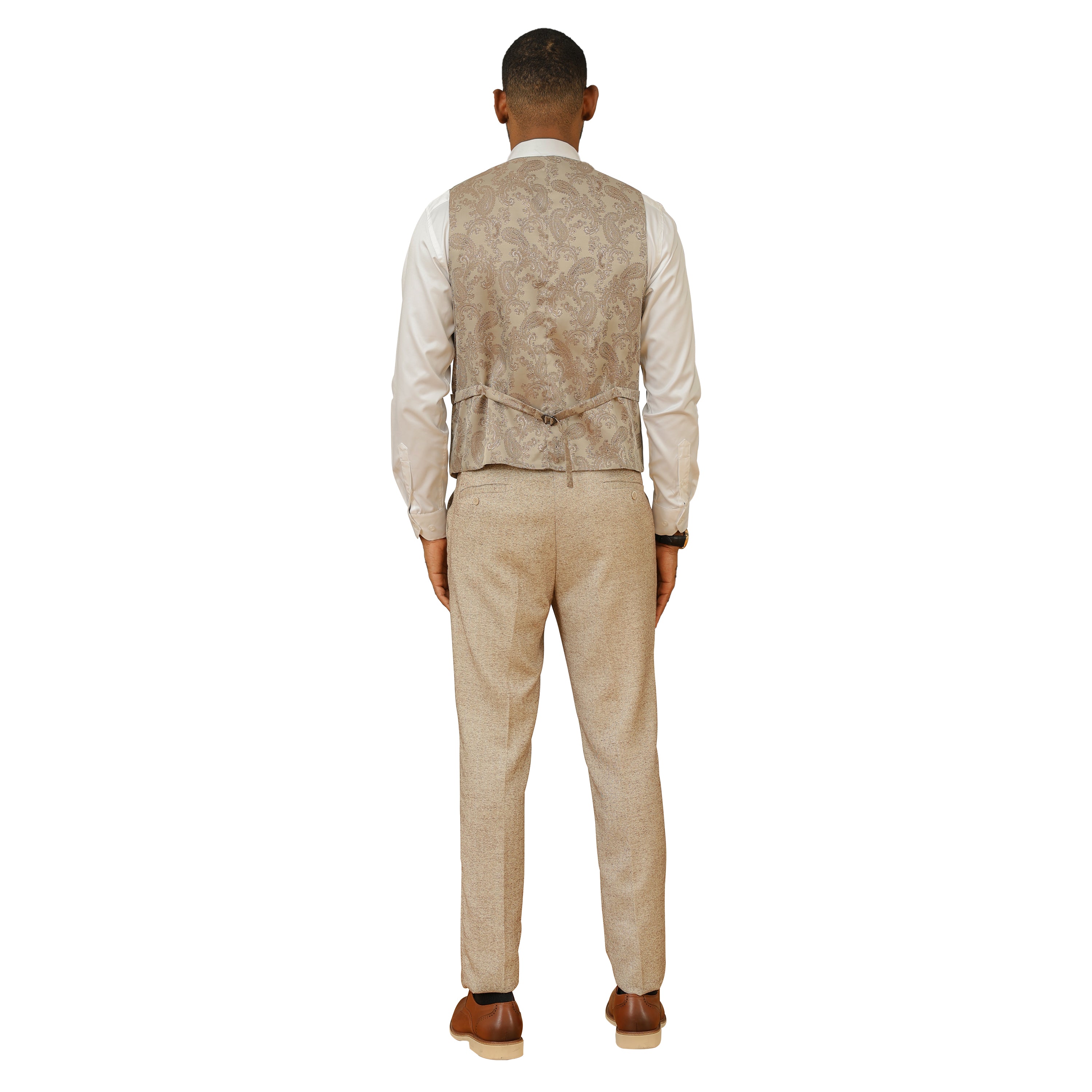 3PC Tweed Suit w/ Expandable Waistband