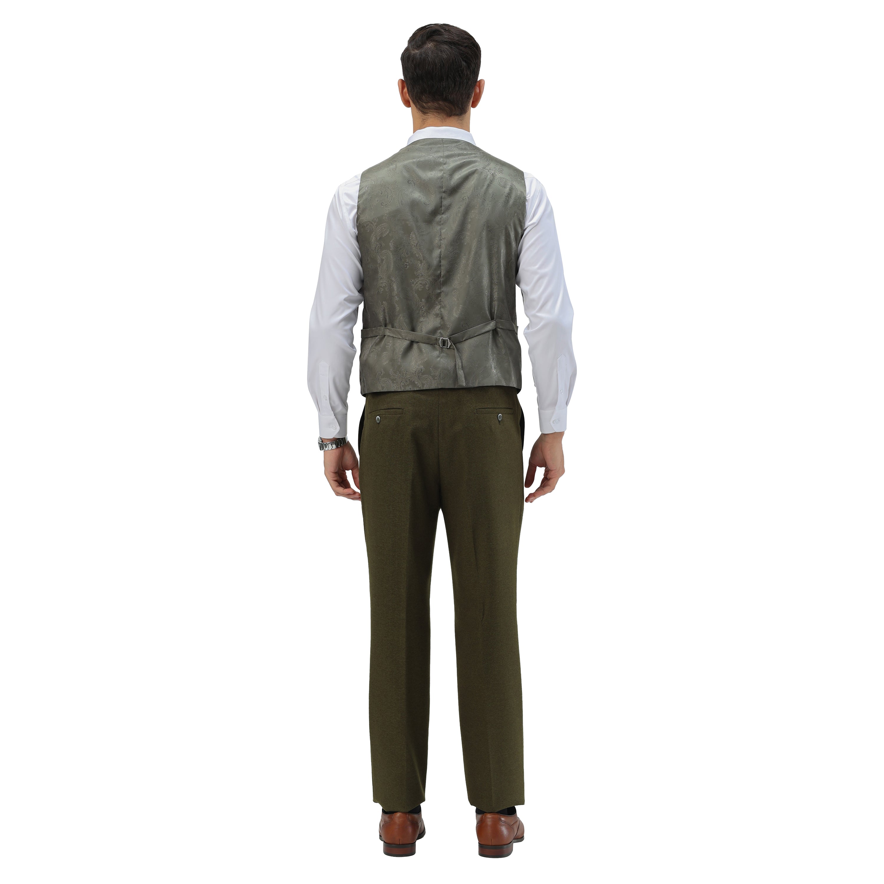 3PC Tweed Suit w/ Expandable Waistband