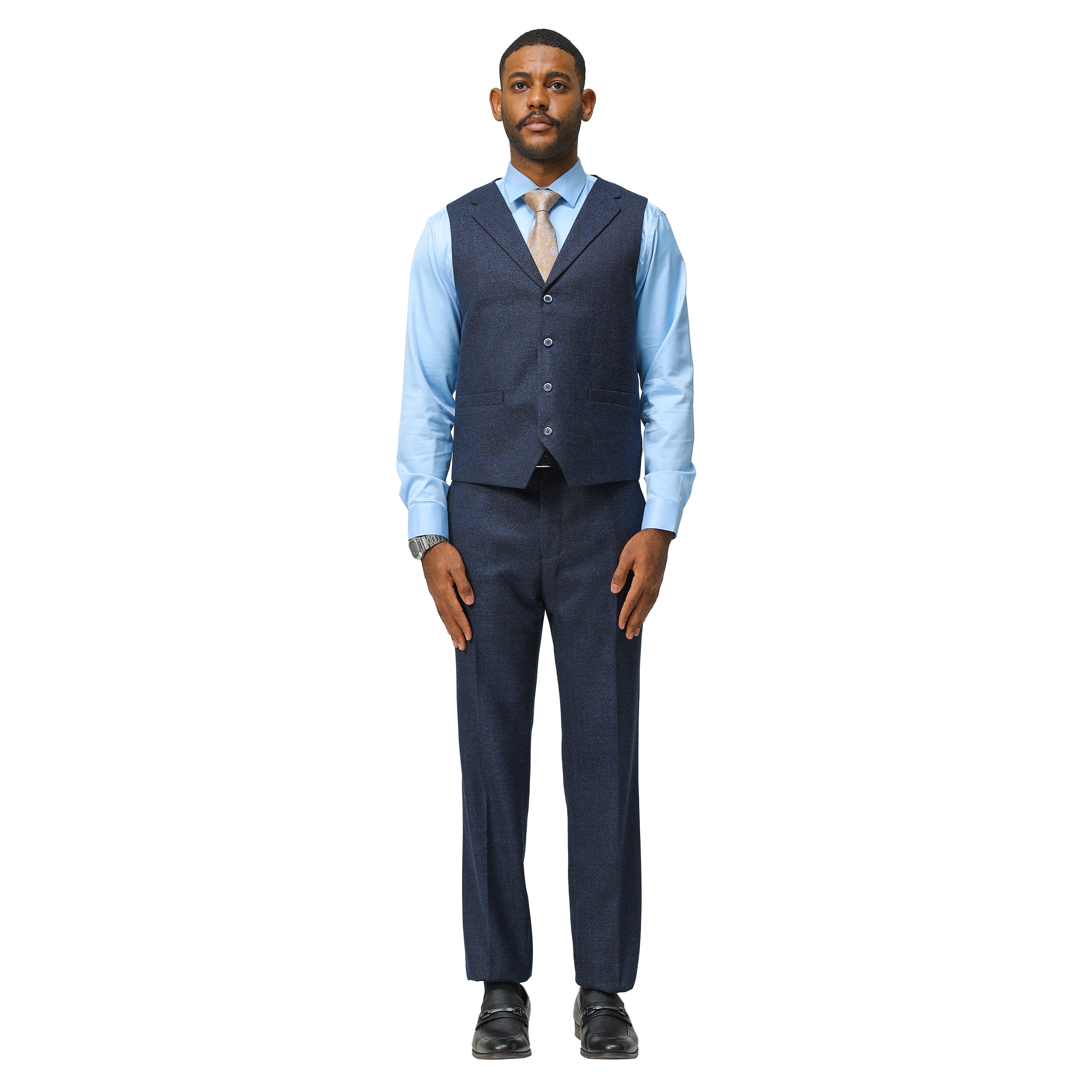 3PC Tweed Suit w/ Expandable Waistband