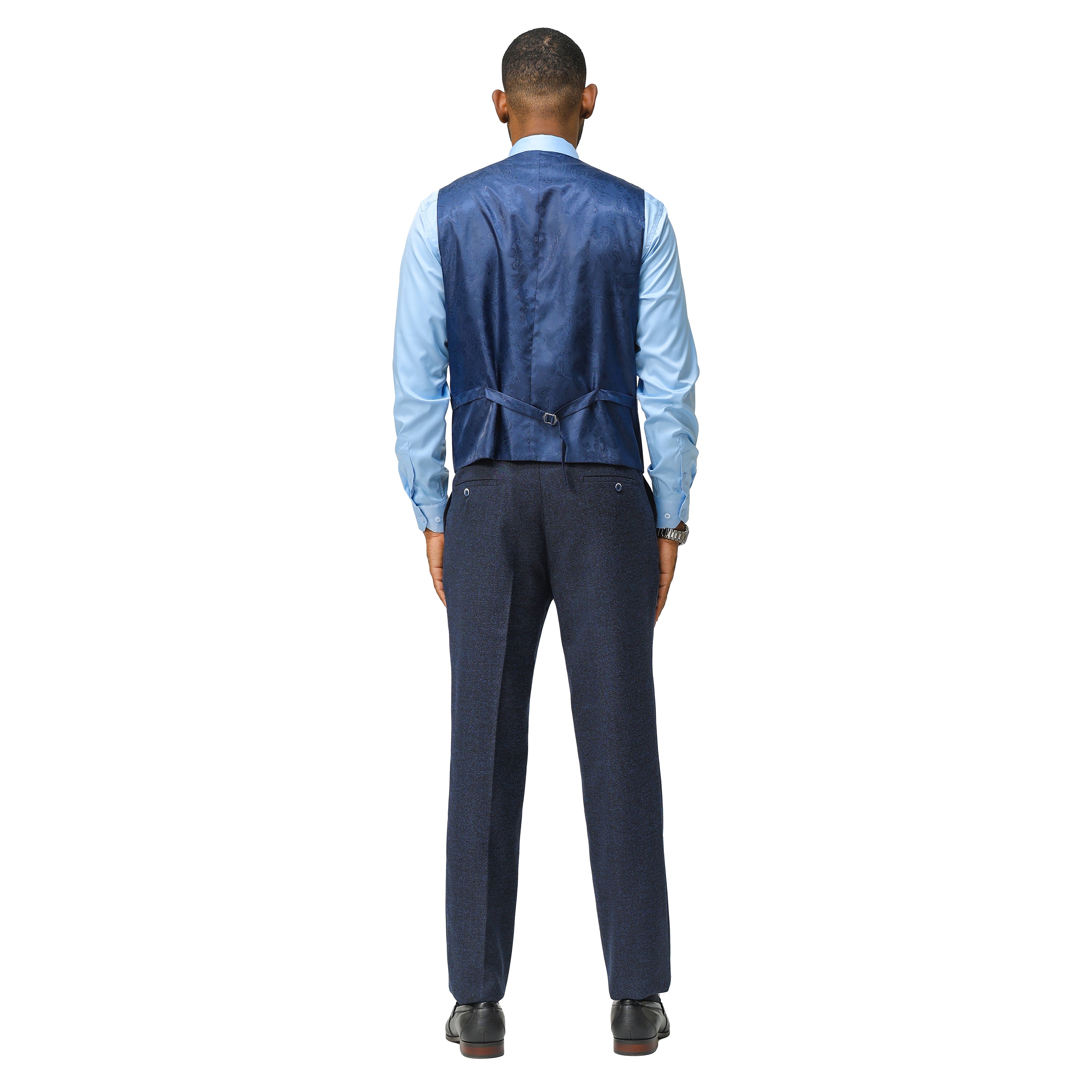 3PC Tweed Suit w/ Expandable Waistband