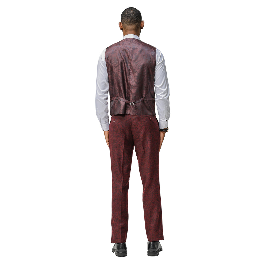 3PC Tweed Suit w/ Expandable Waistband