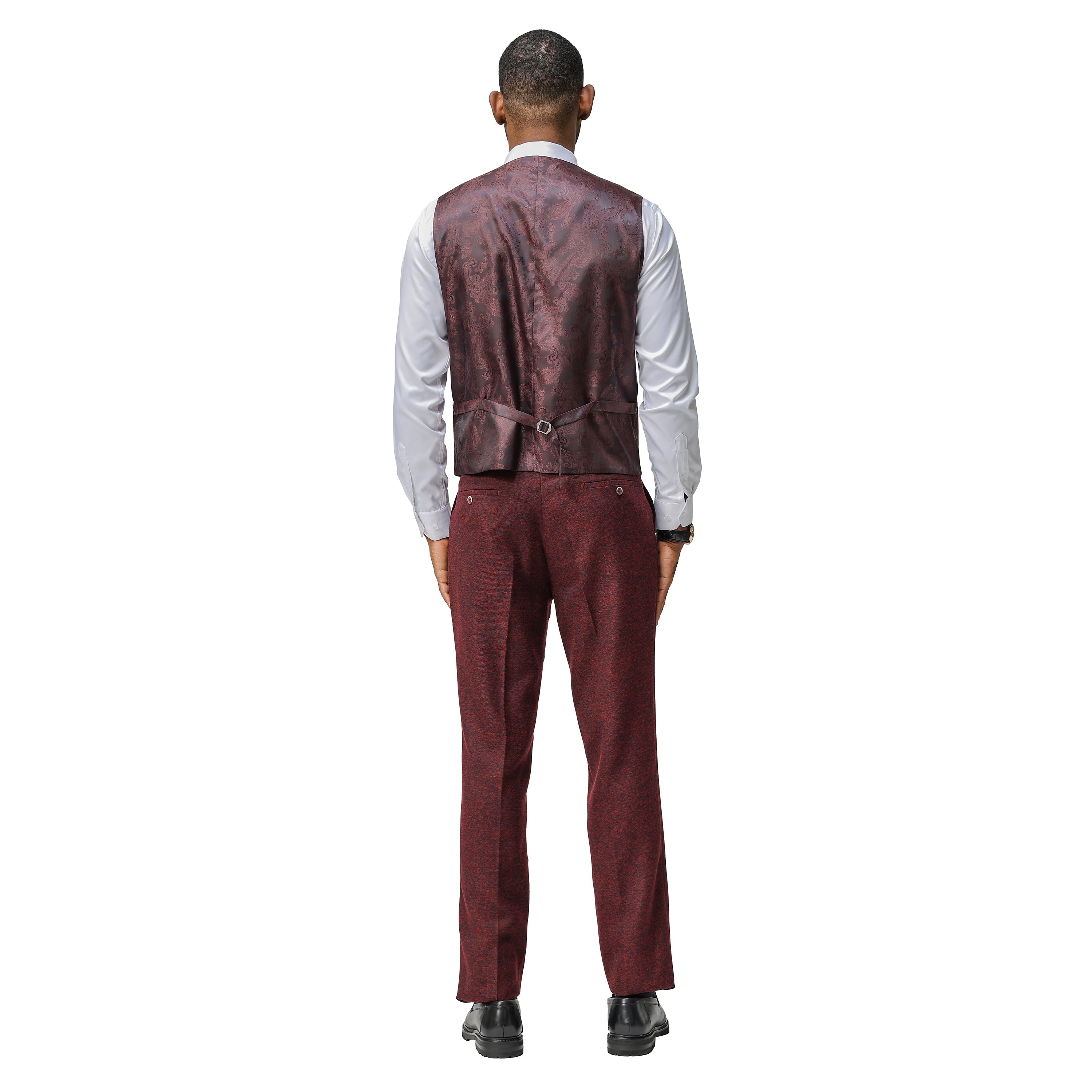 3PC Tweed Suit w/ Expandable Waistband
