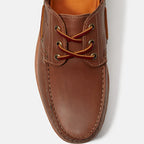 TIMBERLAND® - MEN'S AUTHENTIC 3-EYE LUG HANDSEWN BOAT SHOE - MEDIUM BROWN