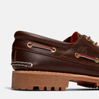 TIMBERLAND® - MEN'S AUTHENTIC 3-EYE LUG HANDSEWN BOAT SHOE - BROWN