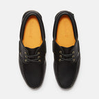 TIMBERLAND® - MEN'S AUTHENTIC 3-EYE LUG HANDSEWN BOAT SHOE - BLACK
