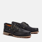 TIMBERLAND® - MEN'S AUTHENTIC 3-EYE LUG HANDSEWN BOAT SHOE - BLACK
