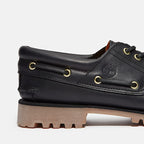 TIMBERLAND® - MEN'S AUTHENTIC 3-EYE LUG HANDSEWN BOAT SHOE - BLACK
