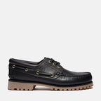 TIMBERLAND® - MEN'S AUTHENTIC 3-EYE LUG HANDSEWN BOAT SHOE - BLACK