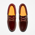 TIMBERLAND® - MEN'S AUTHENTIC 3-EYE LUG HANDSEWN BOAT SHOE - BURGUNDY