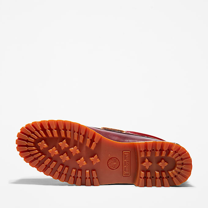 TIMBERLAND® - MEN'S AUTHENTIC 3-EYE LUG HANDSEWN BOAT SHOE - BURGUNDY
