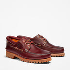 TIMBERLAND® - MEN'S AUTHENTIC 3-EYE LUG HANDSEWN BOAT SHOE - BURGUNDY