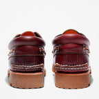 TIMBERLAND® - MEN'S AUTHENTIC 3-EYE LUG HANDSEWN BOAT SHOE - BURGUNDY