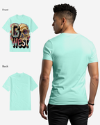 G West Mens Multicolor Skull Tee G West