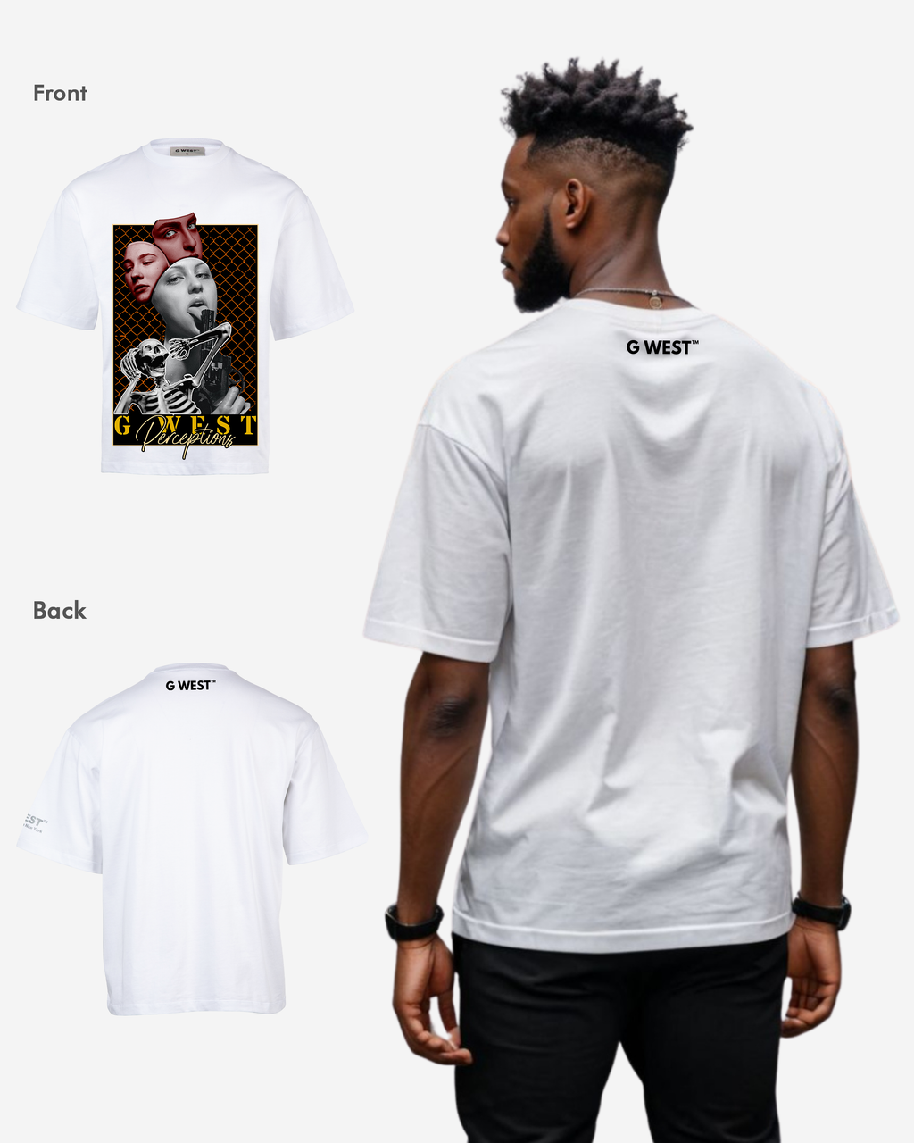 G WEST PEREPTIONS OVERSIZED T-Shirt Mens G West