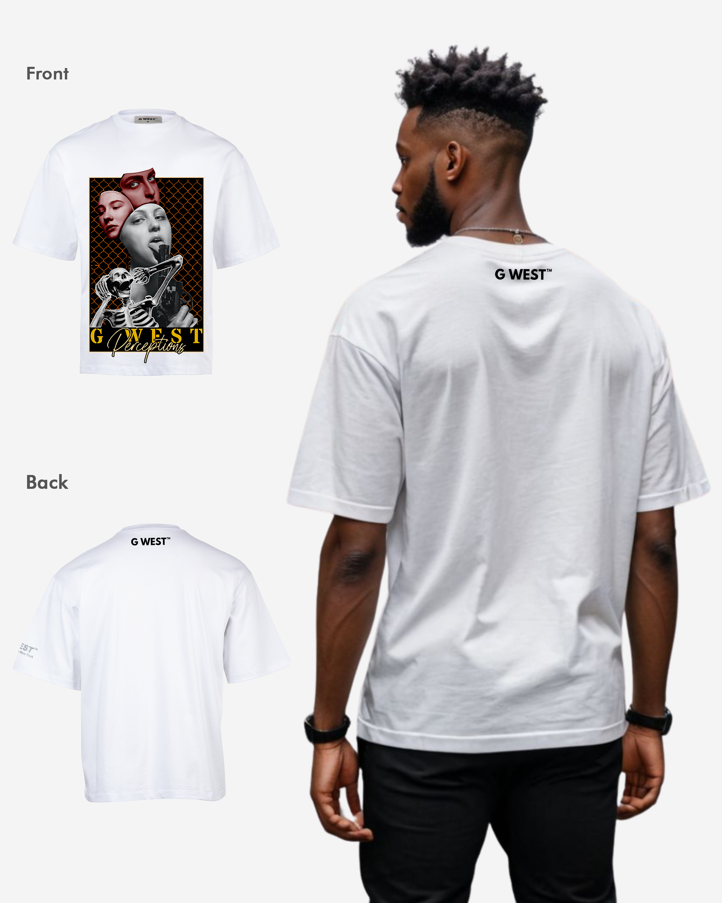G WEST PEREPTIONS OVERSIZED T-Shirt Mens G West