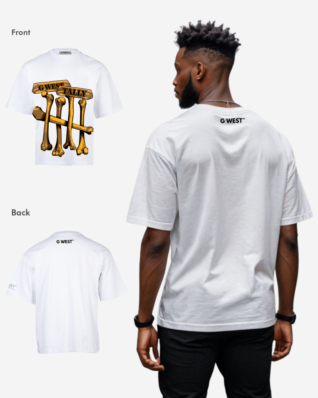 G WEST TALLY OVERSIZED T-Shirt Mens G West