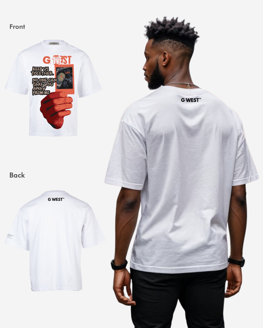 G WEST KEEP VS TOGETHER OVERSIZED T-Shirt Mens G West