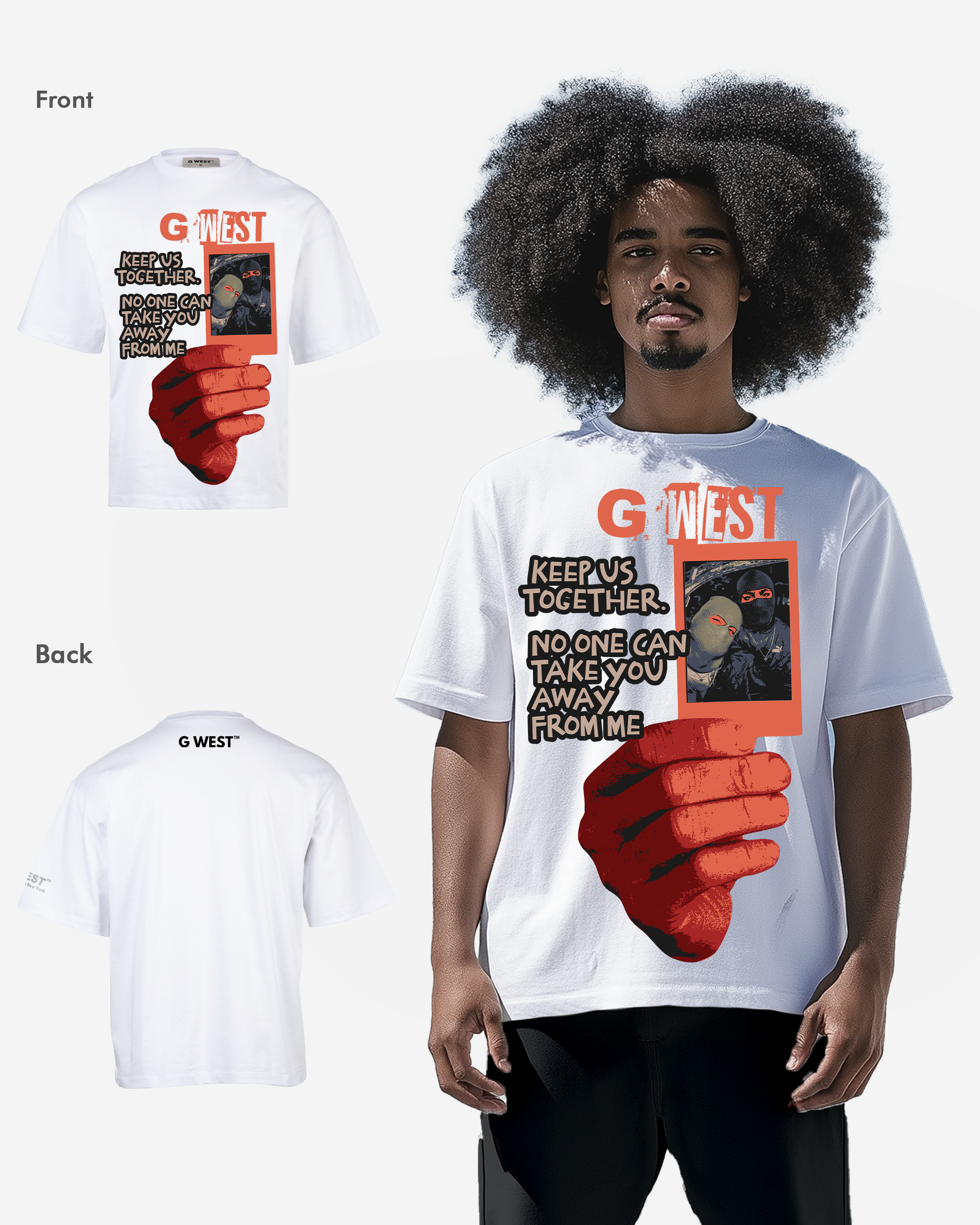 G WEST KEEP VS TOGETHER OVERSIZED T-Shirt Mens G West