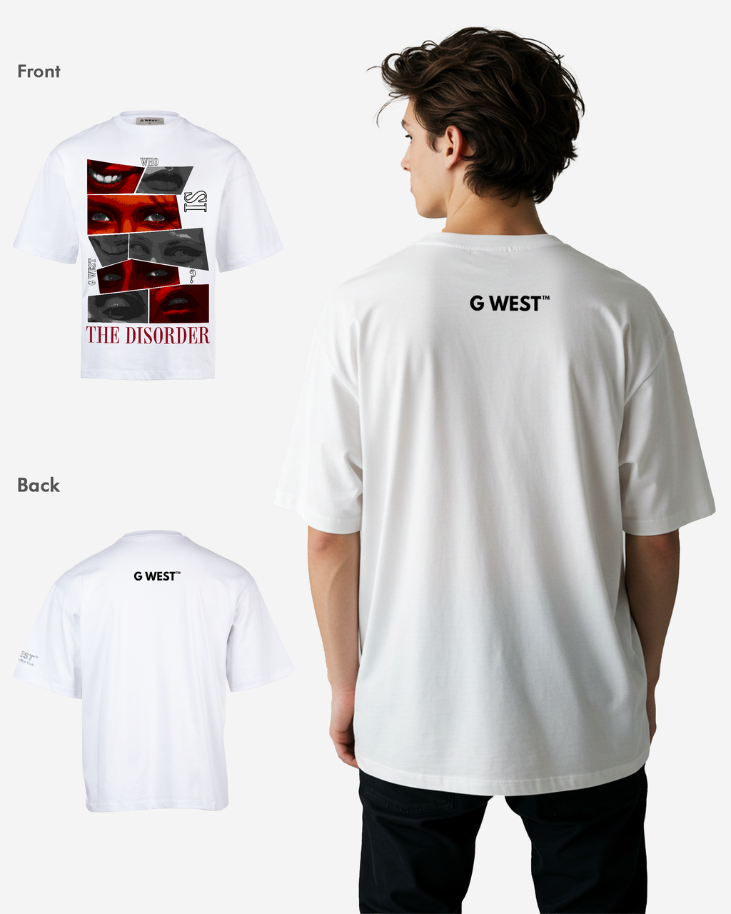 G WEST The DisorderOversized T-Shirt Mens G West