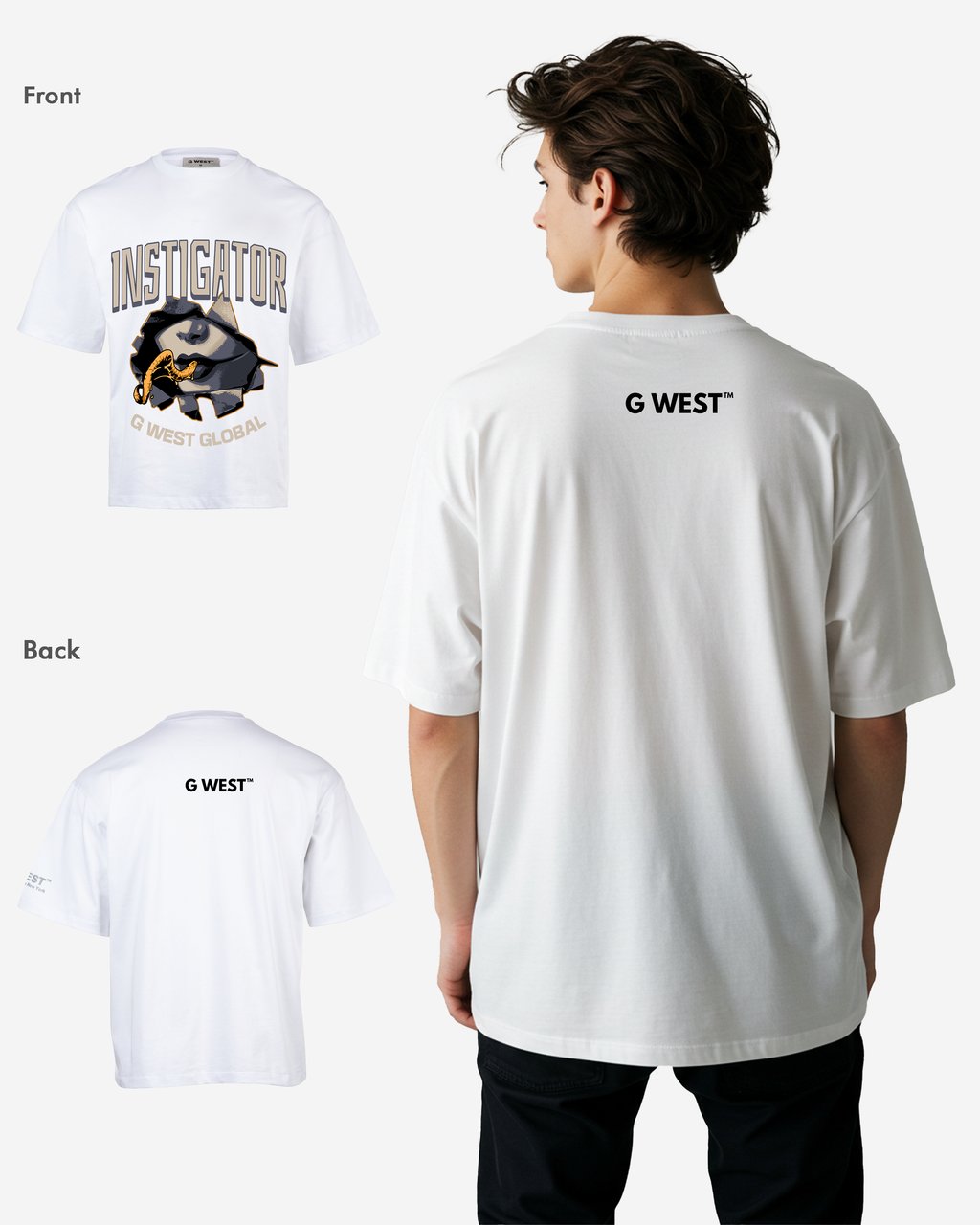 G WEST Instigator Oversized T-Shirt Mens G West