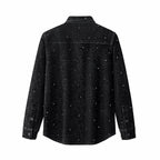 Midnight Serpent Rhinestone Jacket - Century Penthouse BLACK