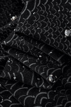 Midnight Serpent Rhinestone Jacket - Century Penthouse BLACK