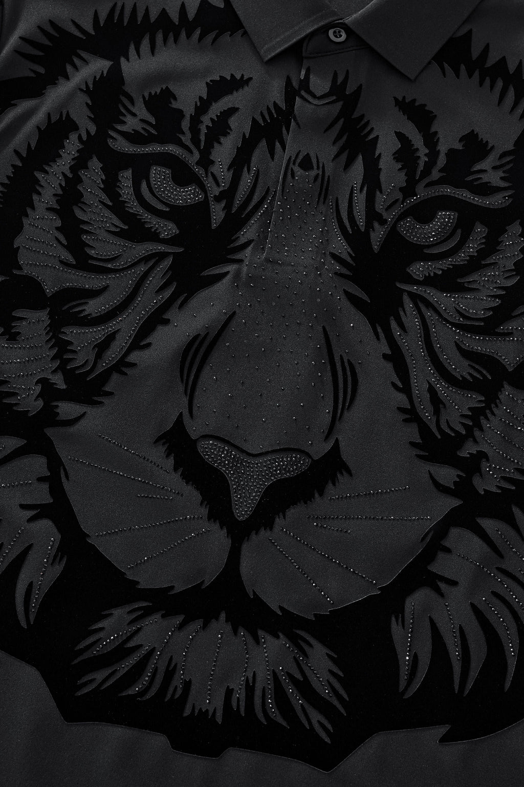 Tiger’s Wrath Embellished Polo BLACK