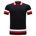 Heritage Stripe Knit Polo BLACK