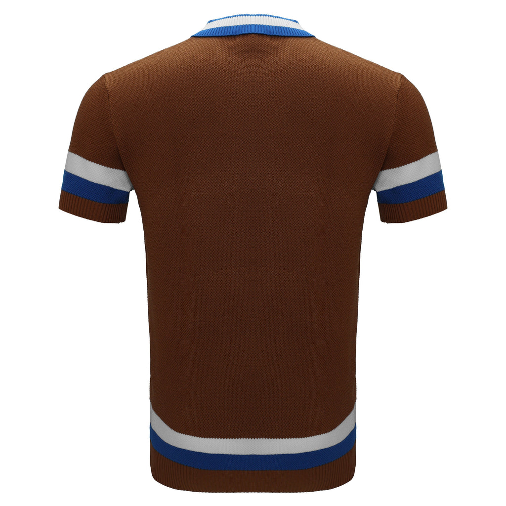 Heritage Stripe Knit Polo KHAKI