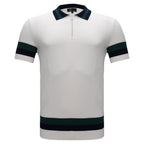 Heritage Stripe Knit Polo WHITE