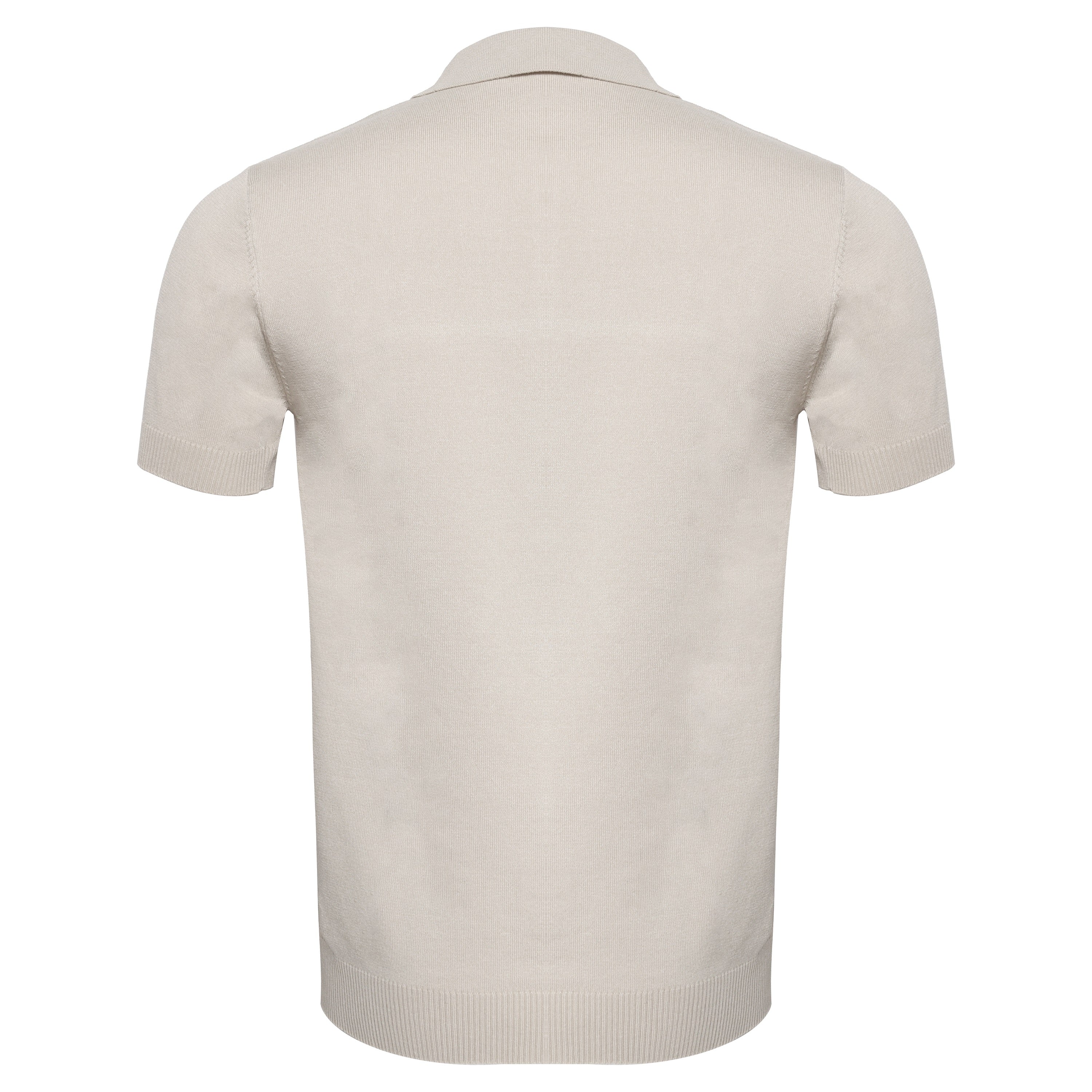 Men's Retro-Inspired Knit Polo Shirt WHITE/NAVY