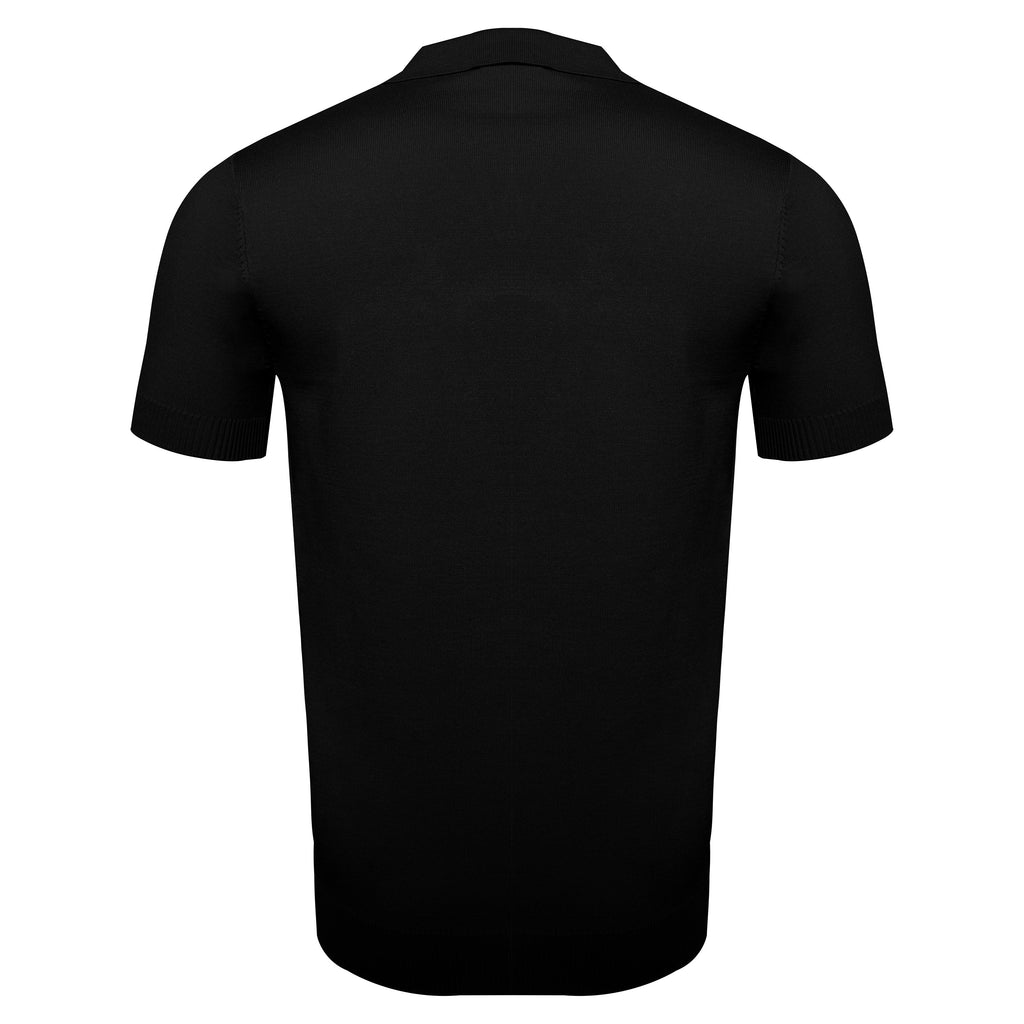 LuxeKnit Polo BLACK
