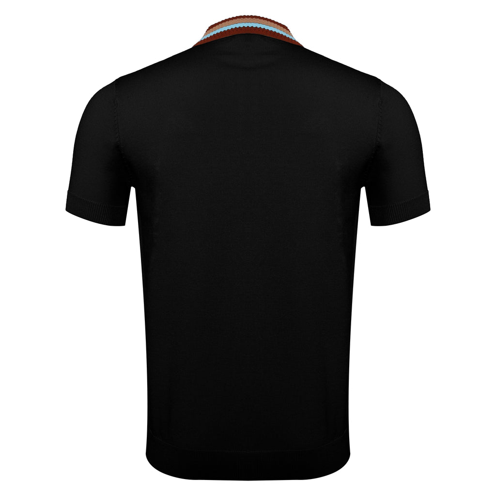 Regent Luxe Knit Polo BLACK