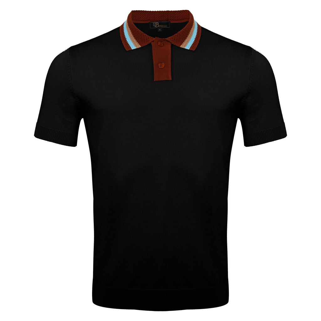 Regent Luxe Knit Polo BLACK