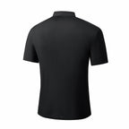 Grid Texture Stitchless Polo BLACK