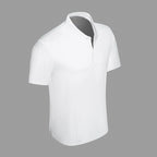 Shadow Plaid Stitchless Men's Polo White