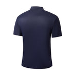 Diagonal Texture Stitchless Men's Polo Navy