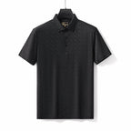 Geo Texture Stitchless Polo BLACK