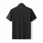 Geo Texture Stitchless Polo BLACK