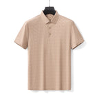 Geo Texture Stitchless Men's Polo Khaki