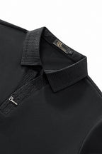 Stride Contrast Collar Polo BLACK