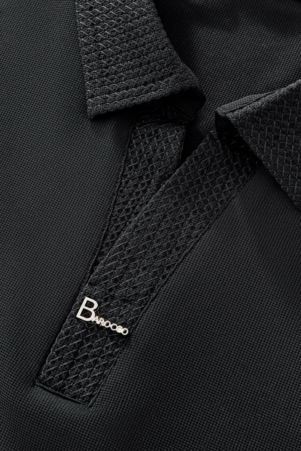 Stride Contrast Collar Polo BLACK