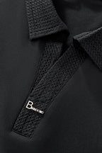 Stride Contrast Collar Polo BLACK