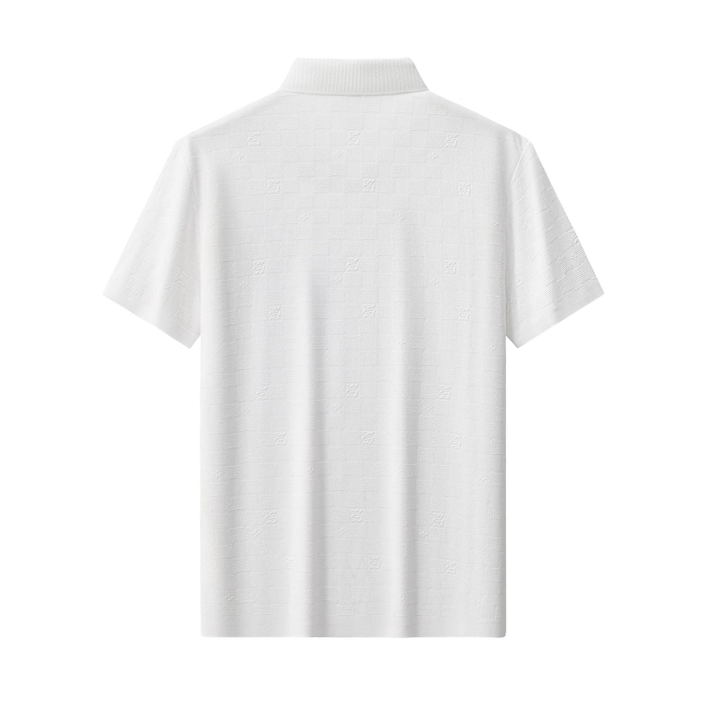 Seamless Check Texture Polo WHITE