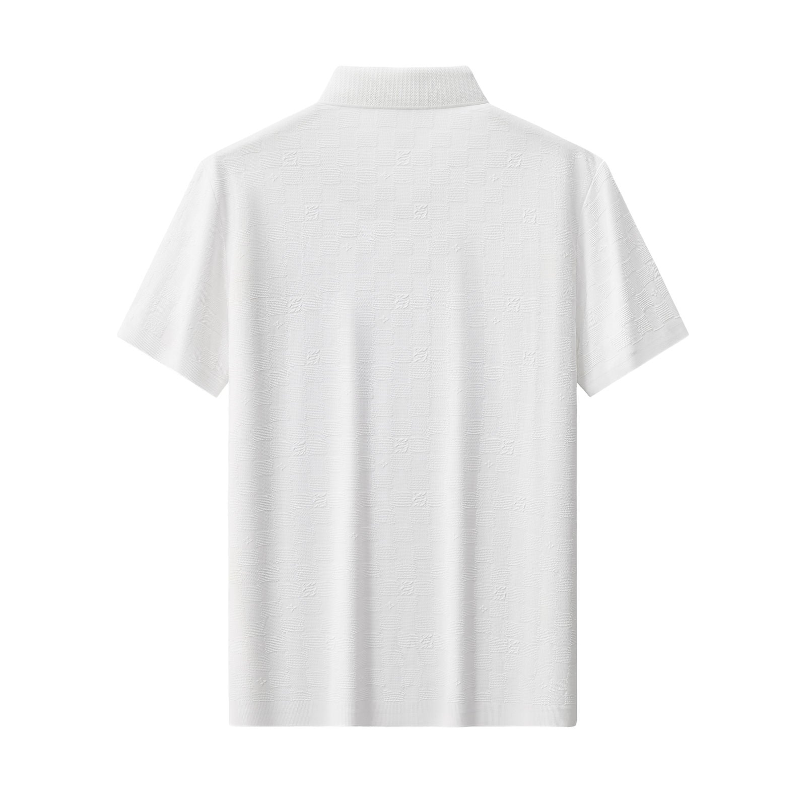 Seamless Check Texture Polo WHITE