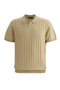 The Portofino Textured Knit Polo KHAKI